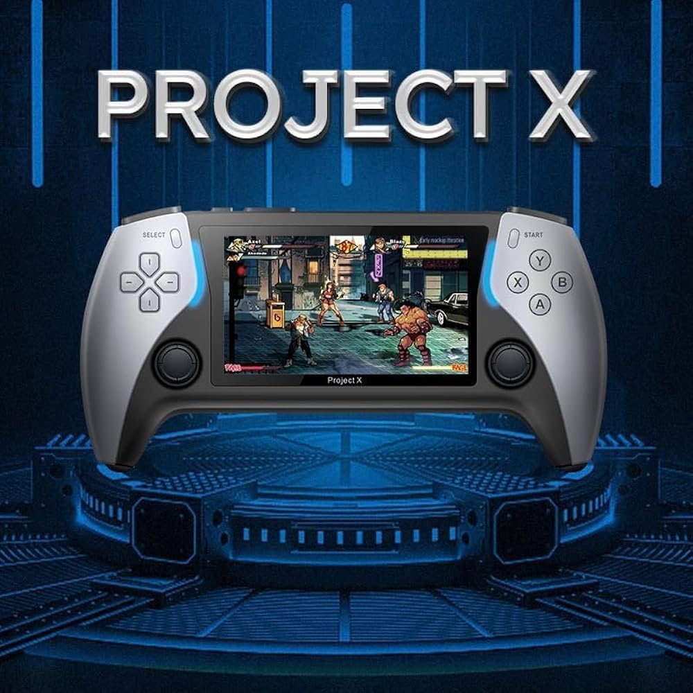 Console di gioco portatile, schermo da 4,3 pollici, 2500 mAh, sistema di gioco classico portatile, console per videogiochi, supporta 11 emulatori, (bianco)