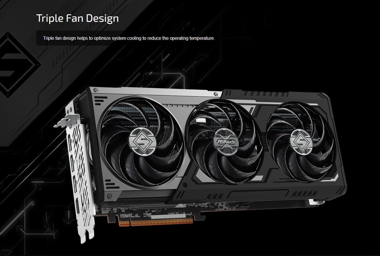 ASRock AMD Radeon RX 9070 XT Steel Legend Dark 16GB DDR6 Scheda Grafica