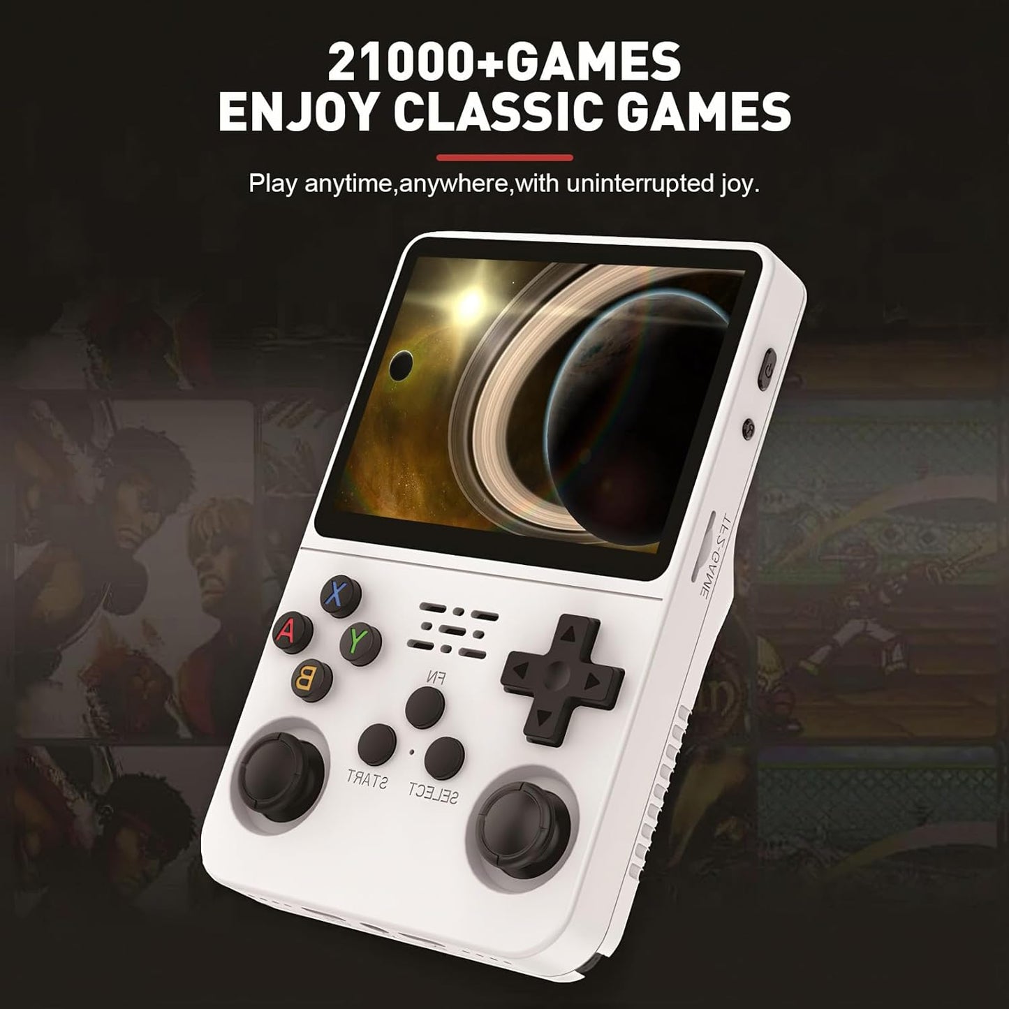 R36S Console Portatile, Sistema Linux 3,5 Pollici Schermo IPS Emulatore Console, Costruito in 64G Consolle Retro Gaming, 10 + Emulatori Retro Game