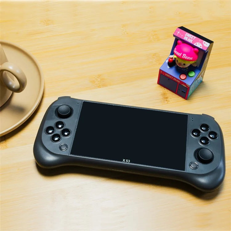 Powkiddy X53 con Schermo IPS HD da 5,1 Pollici, Controller Arcade Retrò con Uscita TV