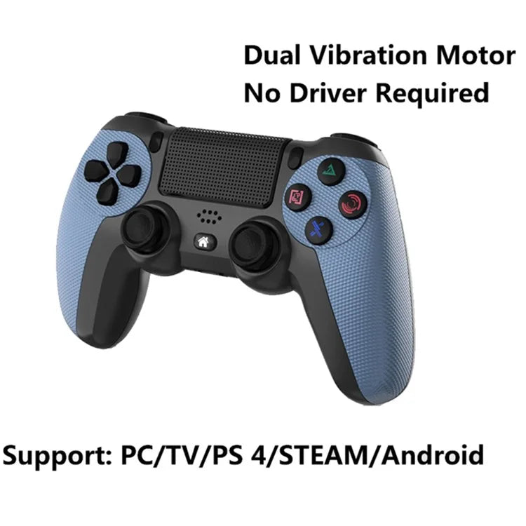 KM048 Bluetooth Wireless Controller per PS4 Cordless Game Handle 4.0 con Light Bar Supporta 6-assi, Funzione Vibrazione