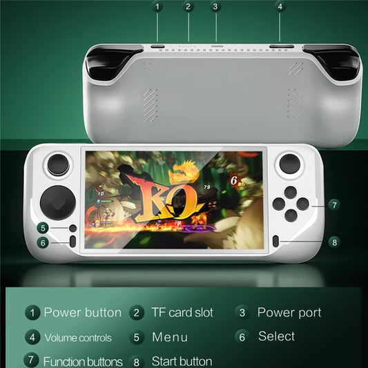 Console portatile per videogiochi da 5 pollici E6 con sistema Android - Nero