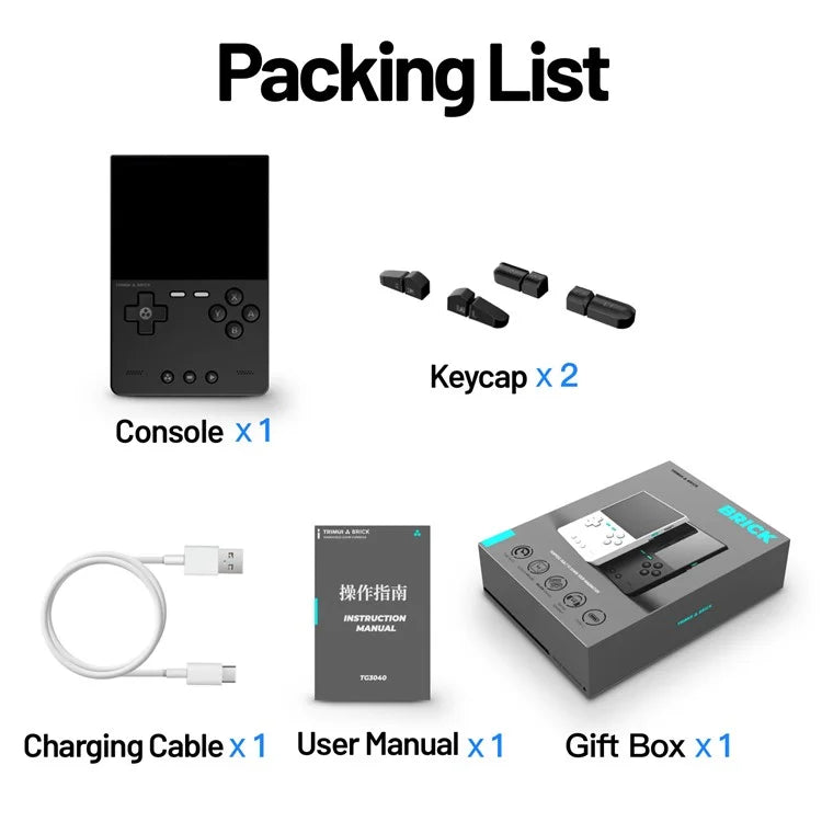 Console portatile da gioco TRIMUI BRICK 64Gb con schermo IPS da 3,2 pollici, open source, per giochi retrò