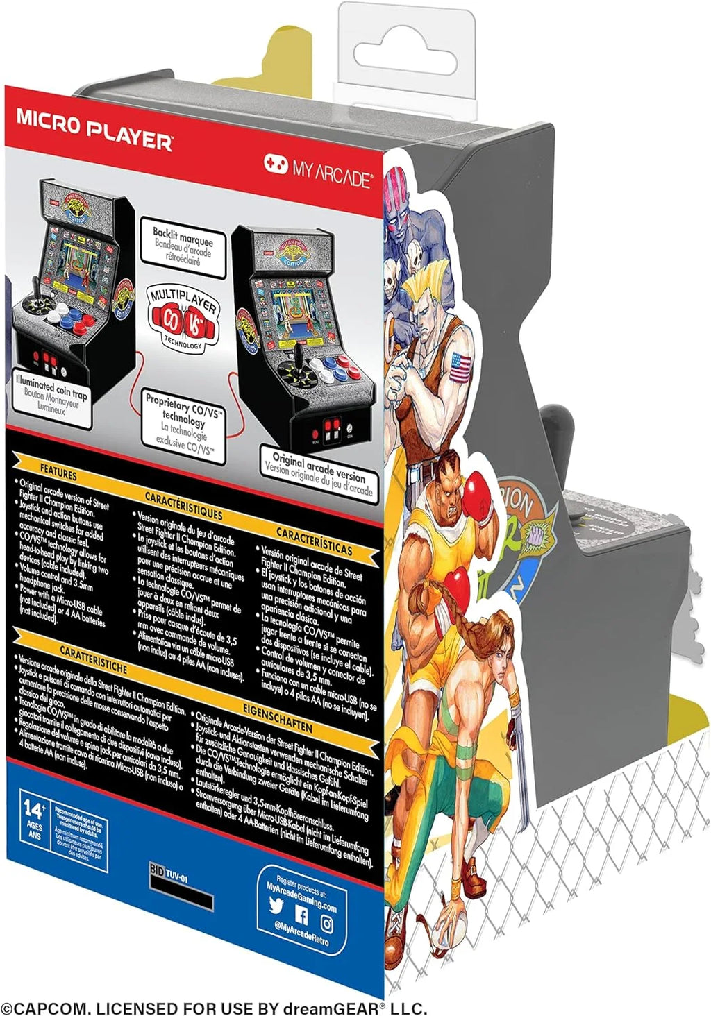 MY ARCADE 7.5″” Collectible Street Fighter II Champion Edition Micro Player (Premium Edition)