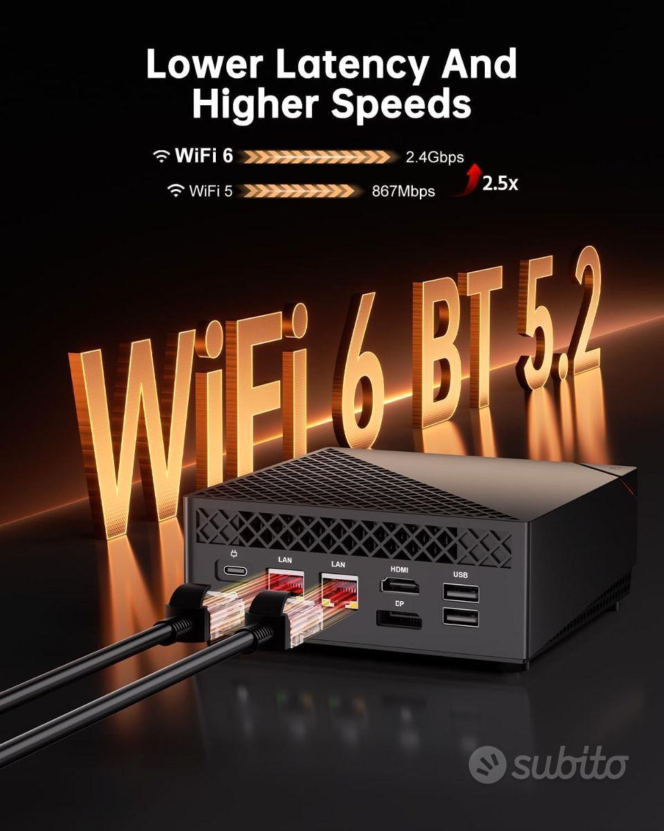 NiPoGi Mini Pc AM06Pro Ryzen 7 5825U 32 GB SSD 512GB Gaming