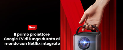Nebula Mars 3 Air batteria integrata, 2,5h proiettore portatile da 400 ANSI-lumen, Google TV
