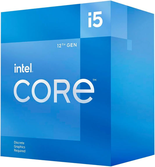 Intel Core i5-12400F - Processore desktop di 12° generazione, 2.5GHz, 6 core, LGA1700, RAM DDR4 e DDR5 fino a 128GB)