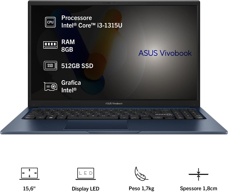 ASUS Vivobook 15 Intel I3 1315U- 8GB/512GB