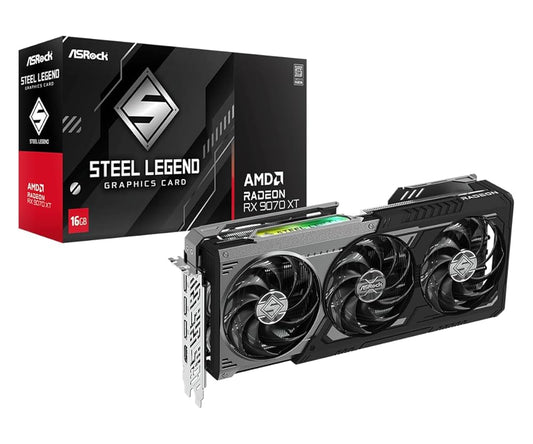 ASRock AMD Radeon RX 9070 XT Steel Legend Dark 16GB DDR6 Scheda Grafica