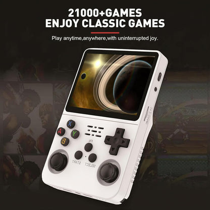 R36S Console Portatile, Sistema Linux 3,5 Pollici Schermo IPS Emulatore Console, Costruito in 64G  Consolle Retro Gaming, 10 + Emulatori Retro Game