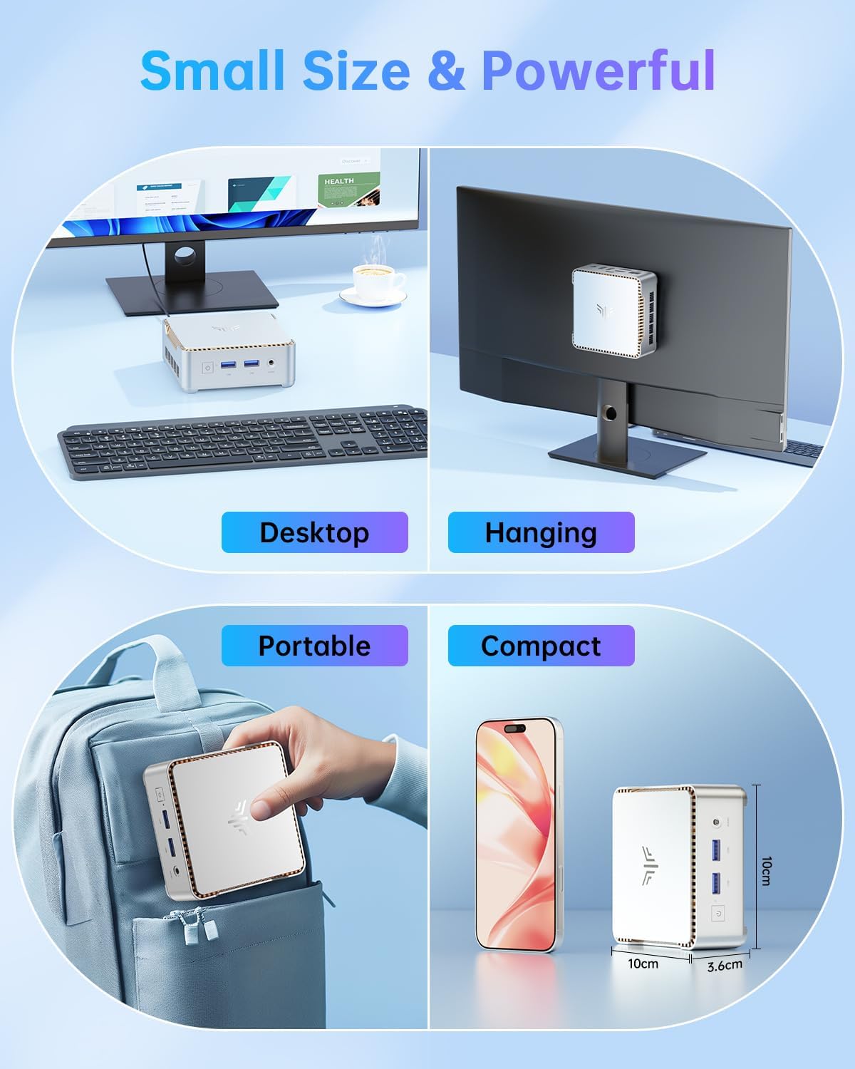 MiniPC NiPoGi P2 Ryzen 3™ 4300U 16GB 512 SD