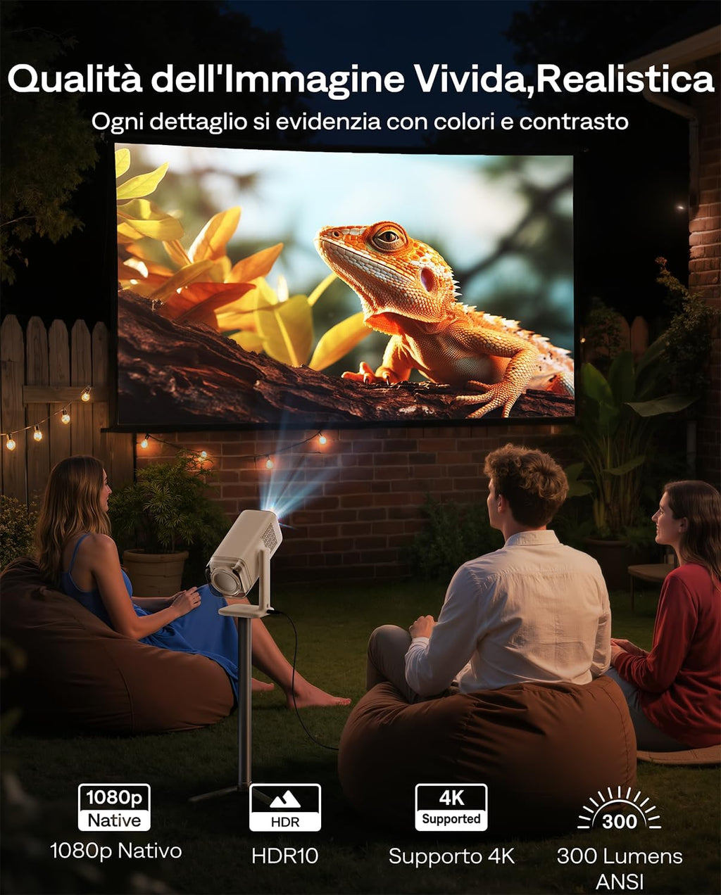 Aurzen Boom Air Mini Proiettore Portatile Google tv