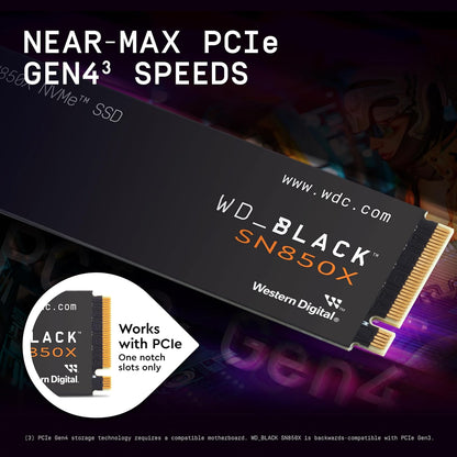 WD_BLACK SN850X 1TB Interno SSD, M.2 2280 NVMe