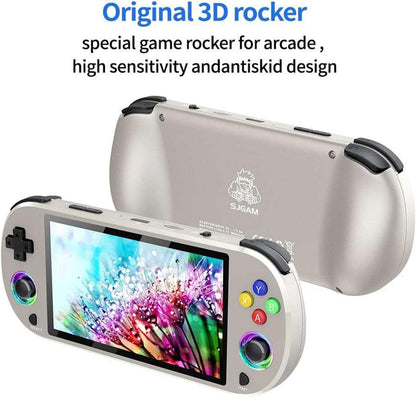 Console di gioco portatile M22 64G + Controller giochi Sistema Linux Schermo ICD da 5 pollici