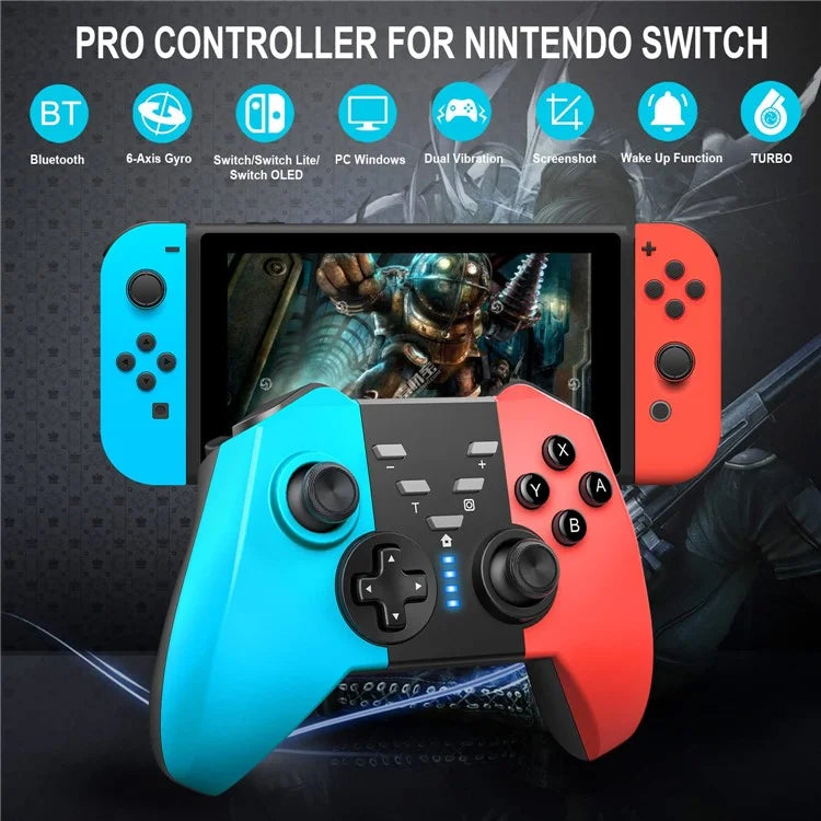 Controllore di gioco wireless  per Switch Gamepad Bluetooth Supporta risveglio Console SWH con doppia vibrazione