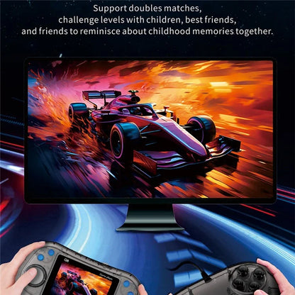 Q8 Retro Game Console con Controller Portatile Incorporato 800 Giochi per 2 Giocatori - Grigio Trasparente