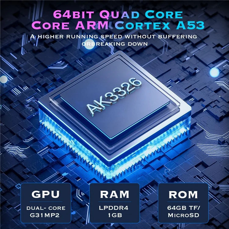 Console per Videogiochi Portatile Retrò U8 con Sistema Linux Open Source, Schermo IPS da 4,0 Pollici - 64GB di Archiviazione, Viola Trasparente