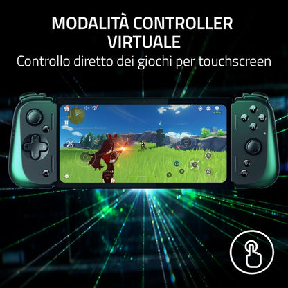 Razer Edge - Dispositivo Portatile per il Gaming su Android con Kishi V2 Pro 128GB+MICRO 256GB (Qualcomm Snapdragon G3X Gen 1, Touchscreen 6,8" 144 Hz AMOLED FHD+, PC, (SEMINUOVA)