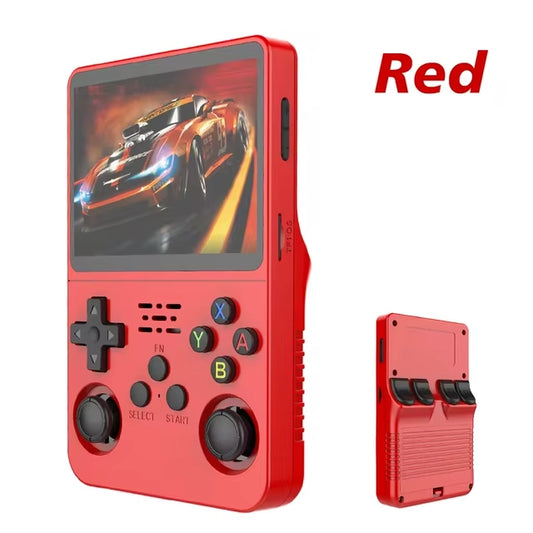 R36S Console Portatile, Sistema Linux 3,5 Pollici Schermo IPS Emulatore Console, Costruito in 64G  Consolle Retro Gaming, 10 + Emulatori Retro Game