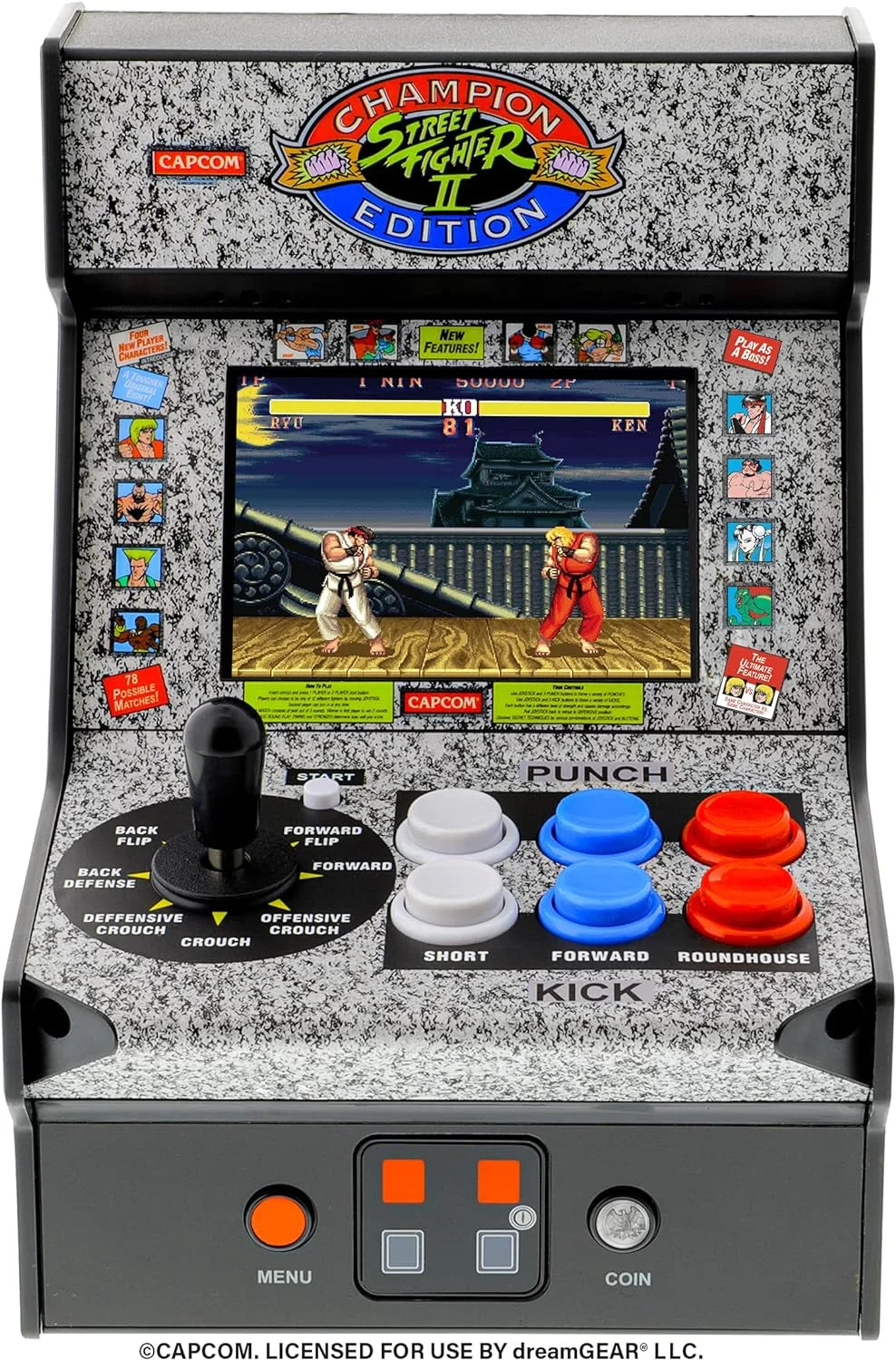MY ARCADE 7.5″” Collectible Street Fighter II Champion Edition Micro Player (Premium Edition)